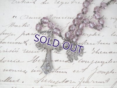 画像5: ライトパープルガラスのロザリオ