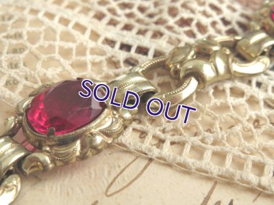 画像3: クランベリーガラスのブレスレット