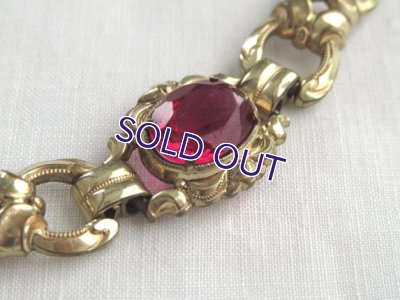 画像5: クランベリーガラスのブレスレット