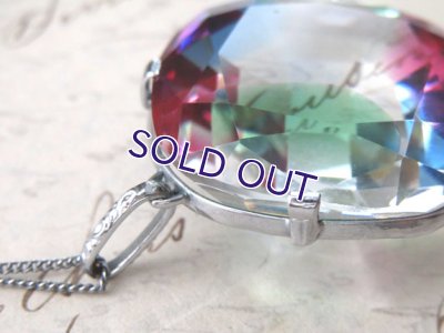 画像3: 特大アイリスガラスのペンダント スクエア