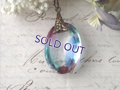 画像9: 特大アイリスガラスのペンダント オーバル