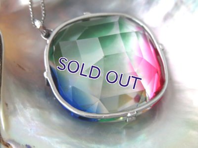 画像7: 特大アイリスガラスのペンダント スクエア