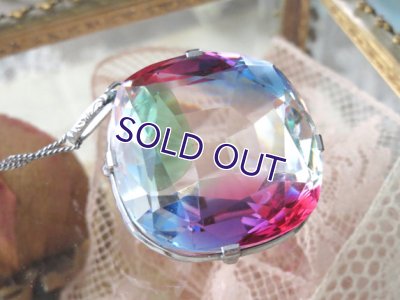 画像4: 特大アイリスガラスのペンダント スクエア