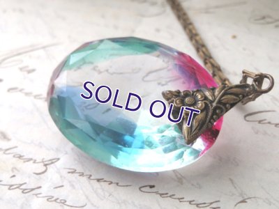 画像6: 特大アイリスガラスのペンダント オーバル