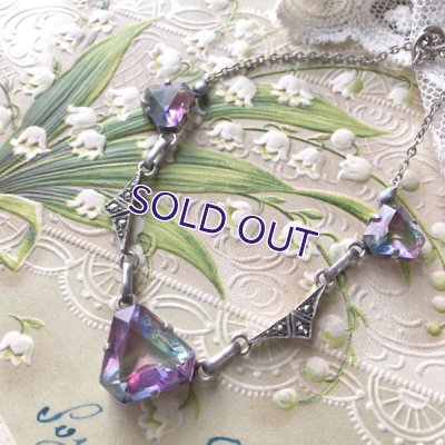 画像11: アイリスガラスアールデコネックレス