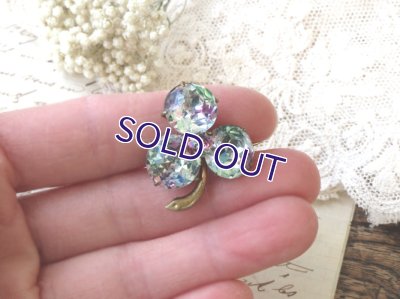 画像8: アイリスガラスのクローバーブローチb