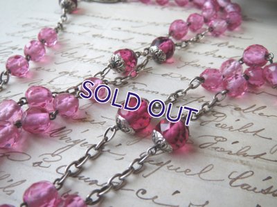 画像8: フューシャピンクガラスのロザリオ