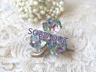 画像3: アイリスガラスのクローバーブローチb