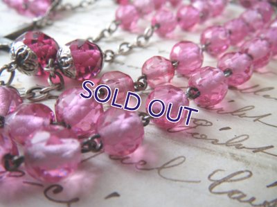 画像7: フューシャピンクガラスのロザリオ