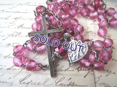 画像3: フューシャピンクガラスのロザリオ