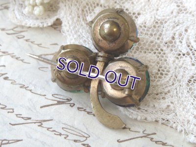 画像6: アイリスガラスのクローバーブローチb