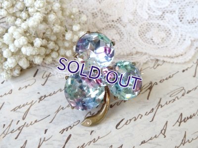 画像4: アイリスガラスのクローバーブローチb