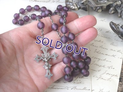 画像8: フロストアメジストガラスのロザリオ