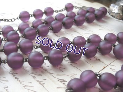 画像7: フロストアメジストガラスのロザリオ