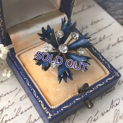 画像10: ブルーのメタルブローチセット