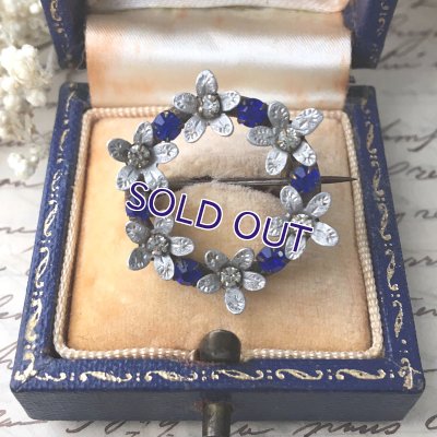 画像3: ブルーのメタルブローチセット