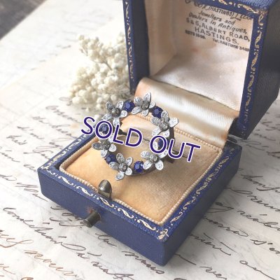 画像6: ブルーのメタルブローチセット