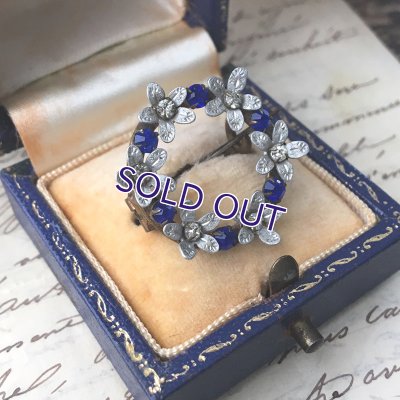 画像4: ブルーのメタルブローチセット