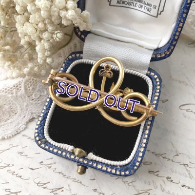 画像6: ORIA ラバーズノットのゴールドブローチ