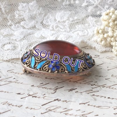 画像5: 琥珀とエナメルのブローチ