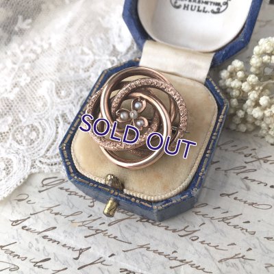 画像8: クローバーとパールのラヴァーズノットブローチ