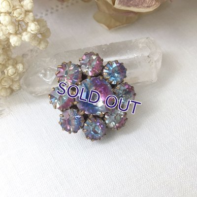 画像12: アイリスガラスのトリコロールブローチ