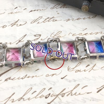 画像7: スクエアアイリスガラスのブレスレット