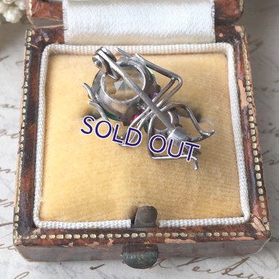 画像6: アイリスガラスのバグブローチ