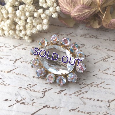 画像3: アイリスガラスとクリアガラスのブローチ