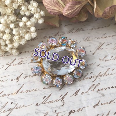 画像9: アイリスガラスとクリアガラスのブローチ