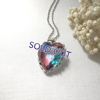 画像6: アイリスガラスのハートペンダント