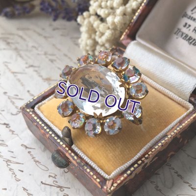 画像7: アイリスガラスとクリアガラスのブローチ