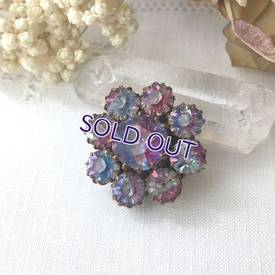 画像11: アイリスガラスのトリコロールブローチ