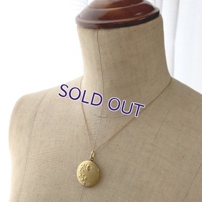 画像13: バラのゴールドロケットペンダント