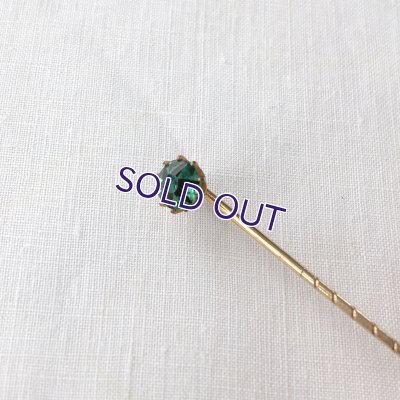 画像4: ベルリンガラスのクラヴァットピンD（グリーン×ブラック）