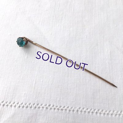 画像8: ブルーガラスのクラヴァットピン