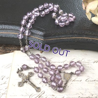 画像7: 彫金細工十字のガラスロザリオ