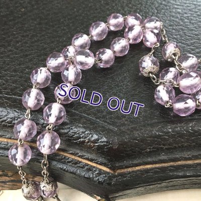 画像5: 彫金細工十字のガラスロザリオ