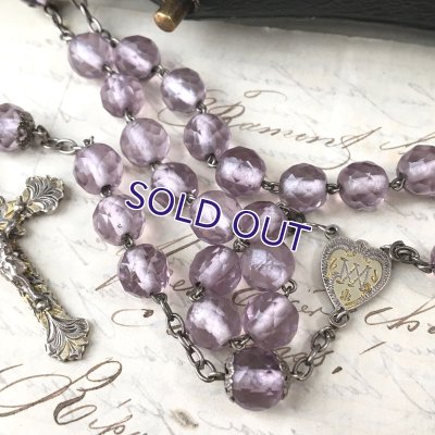 画像4: 彫金細工十字のガラスロザリオ