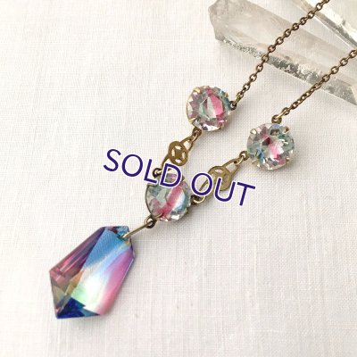 画像3: アイリスガラスのアールデコネックレスC