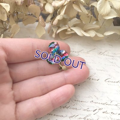 画像7: アイリスガラスのクローバーブローチc