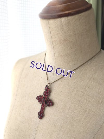 画像16: ボヘミアンガーネットのクロスペンダント