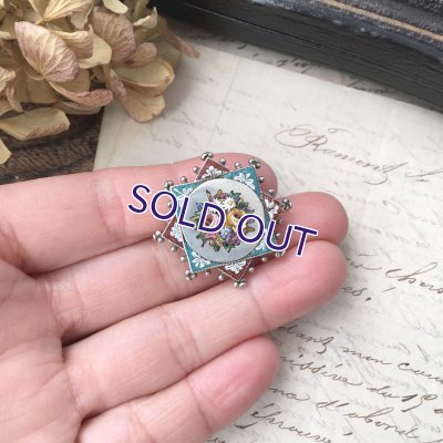 画像10: マイクロモザイクのシルバーブローチ