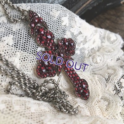 画像3: ボヘミアンガーネットのクロスペンダント