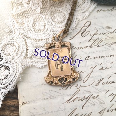 画像3: FIX「F」アールヌーボーゴールドペンダント