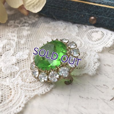 画像8: グリーンガラスのデイジーブローチ