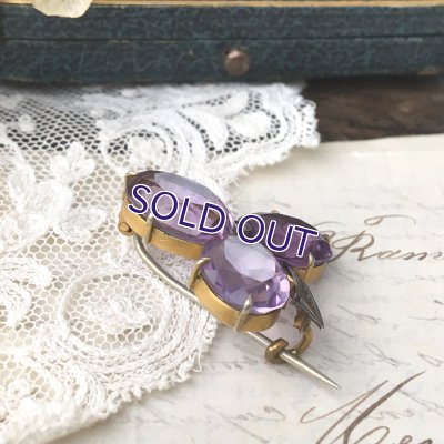 画像6: 紫水晶のクローバーブローチ