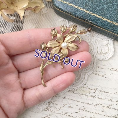 画像11: ビンテージフラワーブローチセット