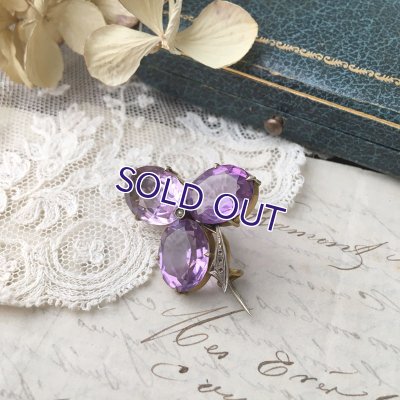 画像8: 紫水晶のクローバーブローチ