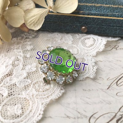 画像3: グリーンガラスのデイジーブローチ